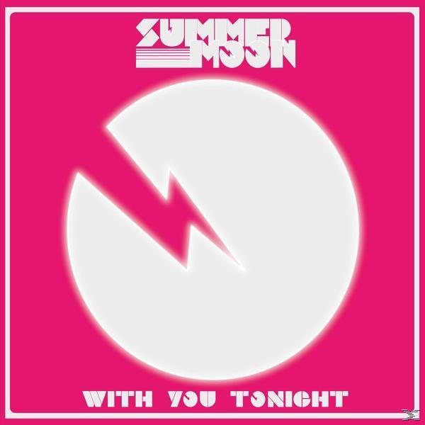 Albumcover: Ein pinkfarbener Hintergrund mit einem weißen Kreis, der eine blitzartigen Form und Text enthält.