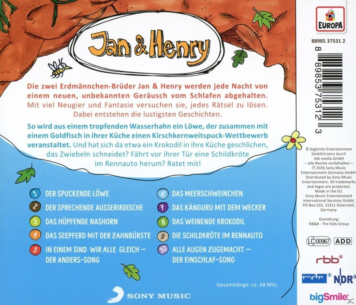 Rückseite einer Kinder-CD-Hülle mit Text, Illustrationen und einem Logo.