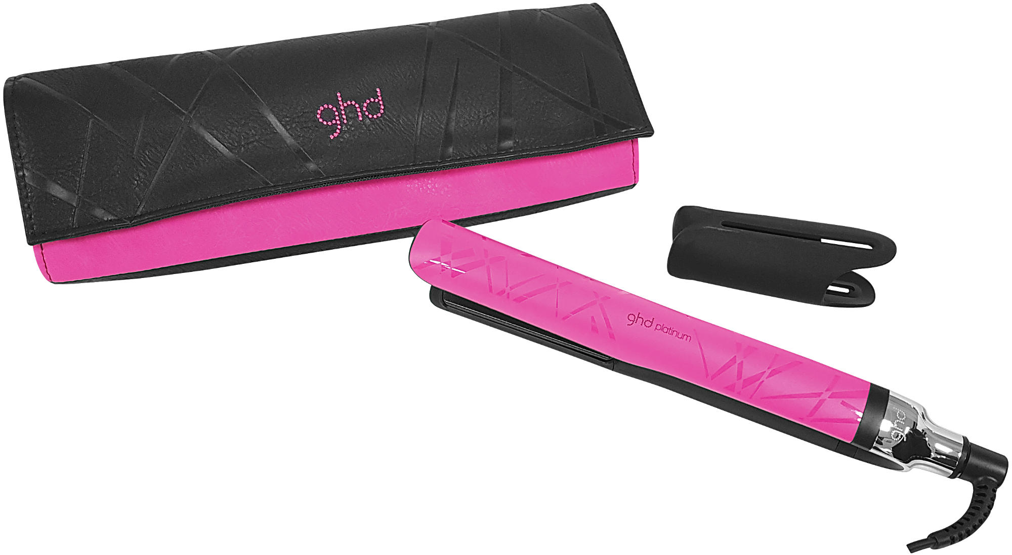 Plancha de pelo - GHD PLATINUM, tecnología tri-zone, apagado automático, rosa