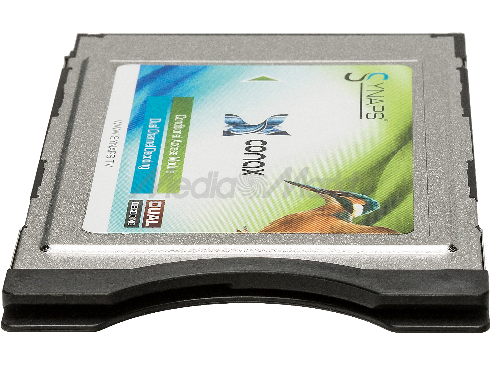 Egy számítógép kártya 'Dual Channel Decoding' felirattal és egy madár képpel.