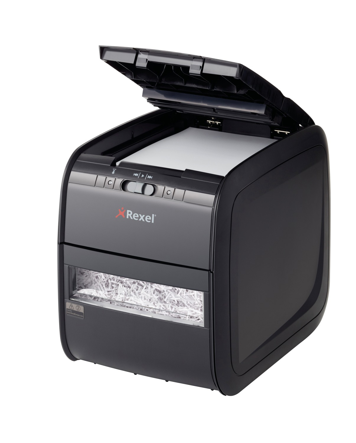 REXEL Auto+ 90X, Automatische Papierzuführung, Partikelschnitt, Sicherheitsstufe P-3 Automatischer Aktenvernichter, schwarz