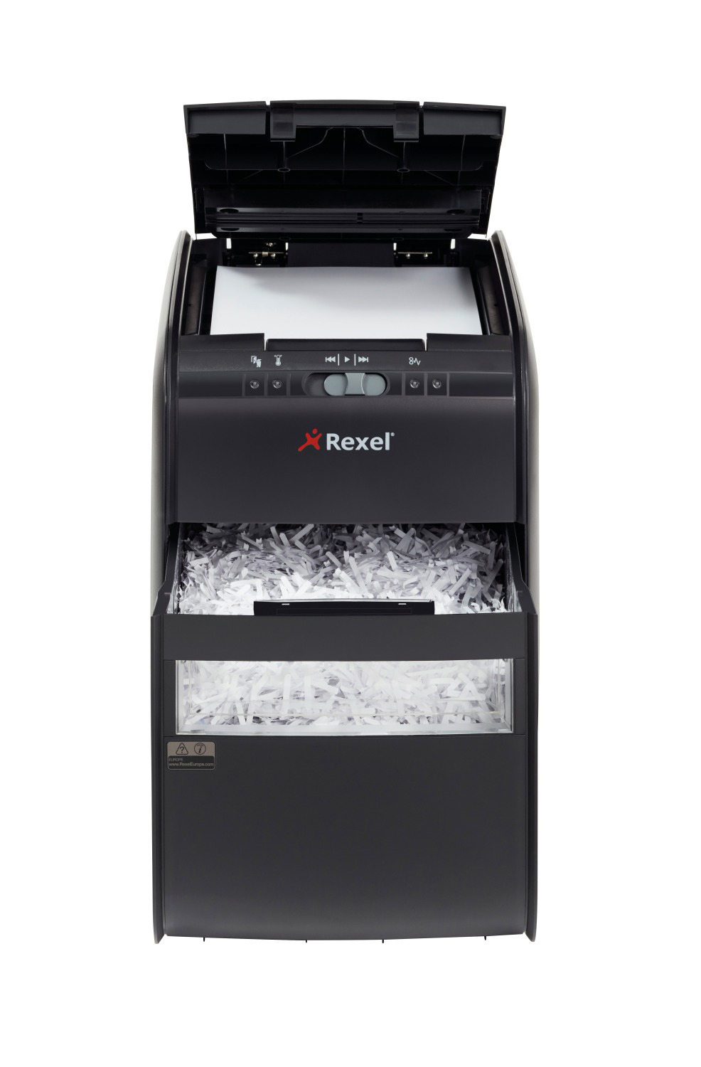 REXEL Auto+ 90X, Automatische Papierzuführung, Partikelschnitt, Sicherheitsstufe P-3 Automatischer Aktenvernichter, schwarz