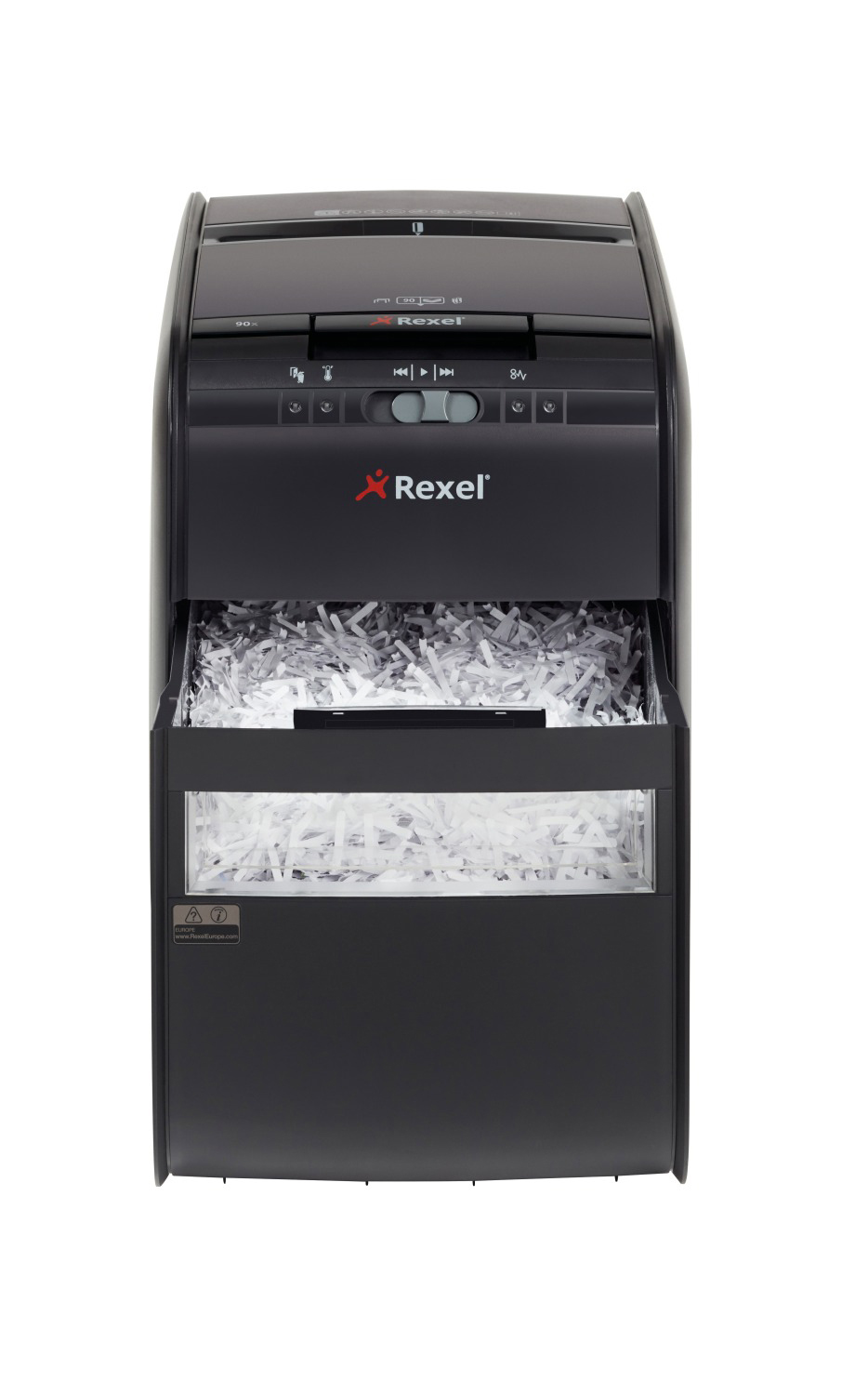 REXEL Auto+ 90X, Automatische Papierzuführung, Partikelschnitt, Sicherheitsstufe P-3 Automatischer Aktenvernichter, schwarz