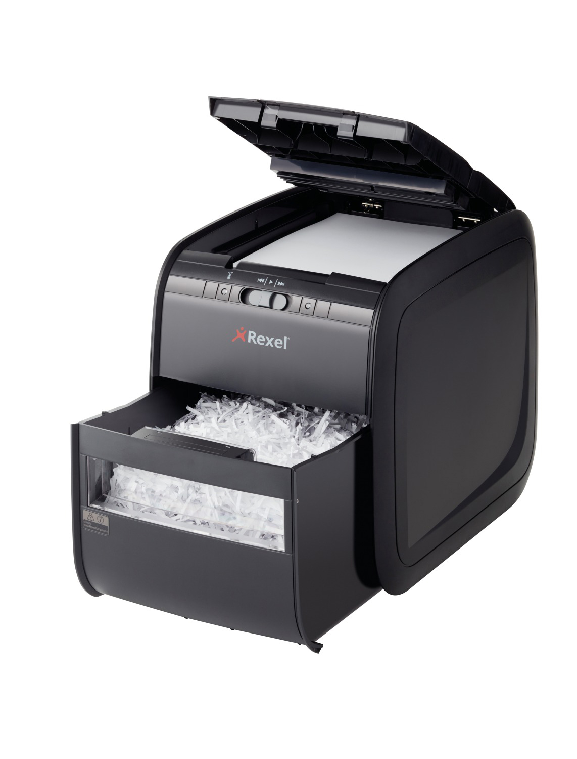 REXEL Auto+ 90X, Automatische Papierzuführung, Partikelschnitt, Sicherheitsstufe P-3 Automatischer Aktenvernichter, schwarz