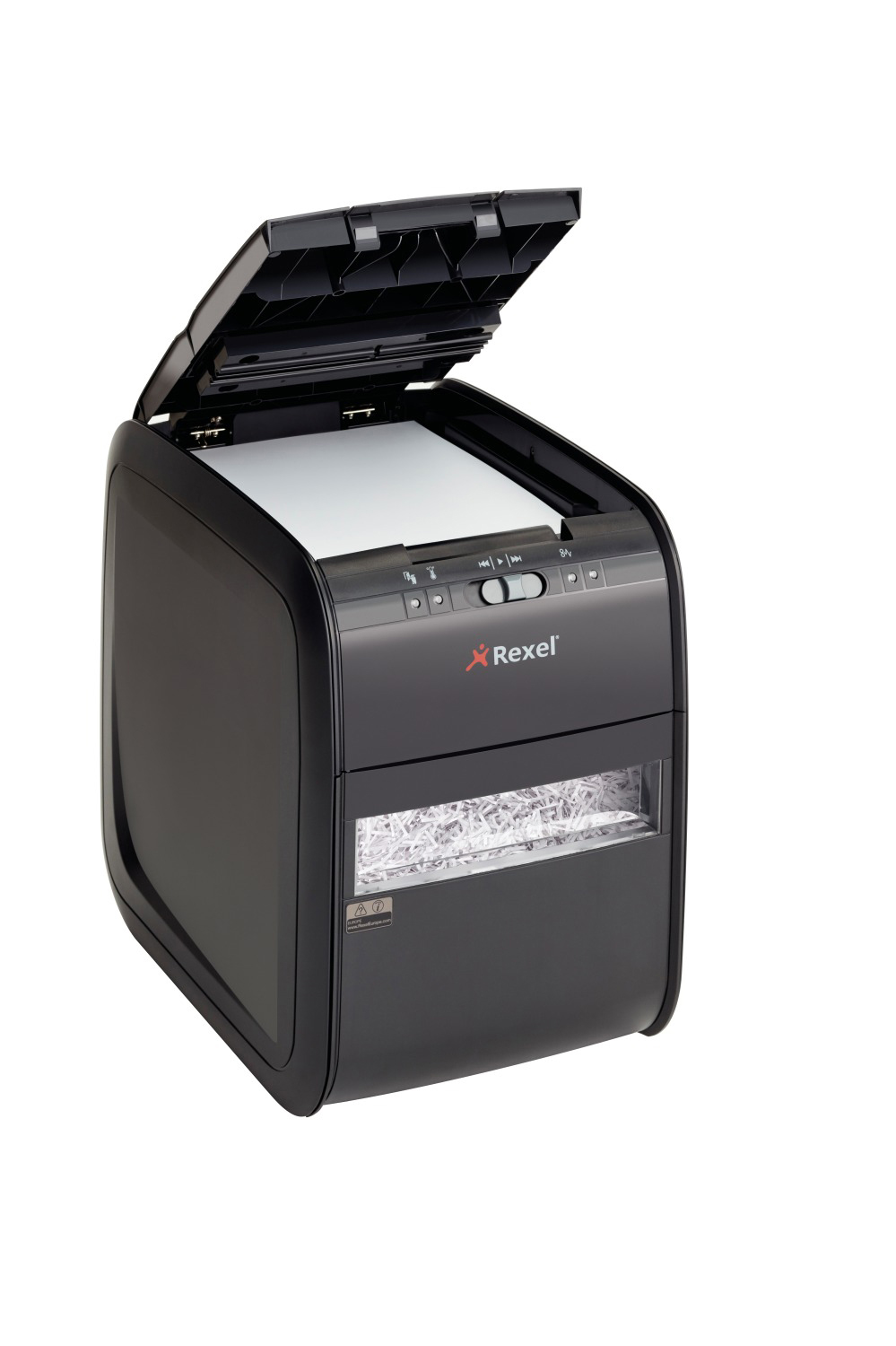 REXEL Auto+ 90X, Automatische Papierzuführung, Partikelschnitt, Sicherheitsstufe P-3 Automatischer Aktenvernichter, schwarz