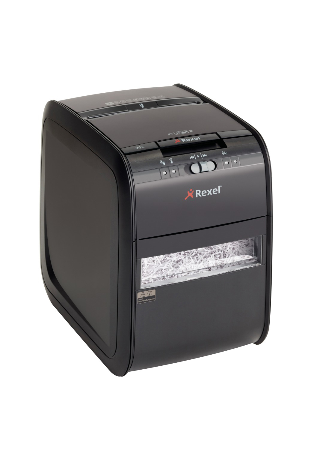 REXEL Auto+ 90X, Automatische Papierzuführung, Partikelschnitt, Sicherheitsstufe P-3 Automatischer Aktenvernichter, schwarz