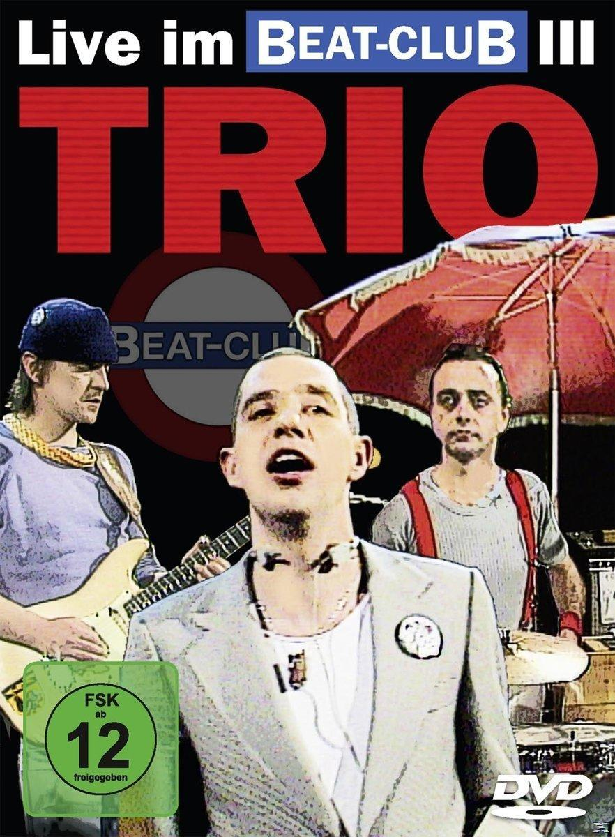 DVD-Cover: Band Trio auf der Bühne, roter Text. Beat-Club-Logo. Drei Männer, einer singt, andere spielen Gitarre.