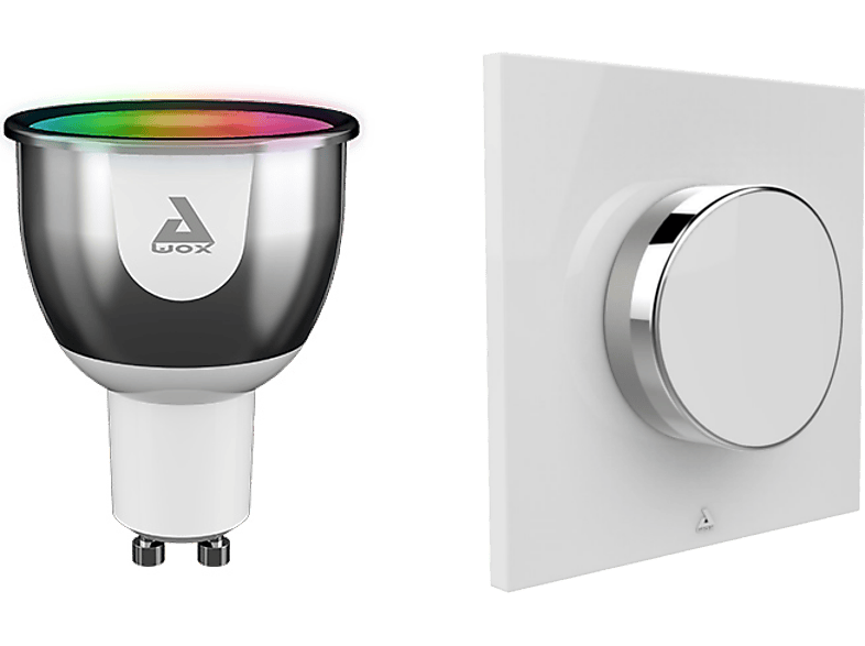 AWOX Ledlamp SmartLIGHT Color GU10 4 W + Draadloze schakelaar SmartPEBBLE (SKPL-C4 GU10)
