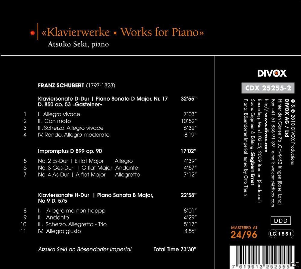 Atsuko Seki - Klavierwerke  - (CD)
