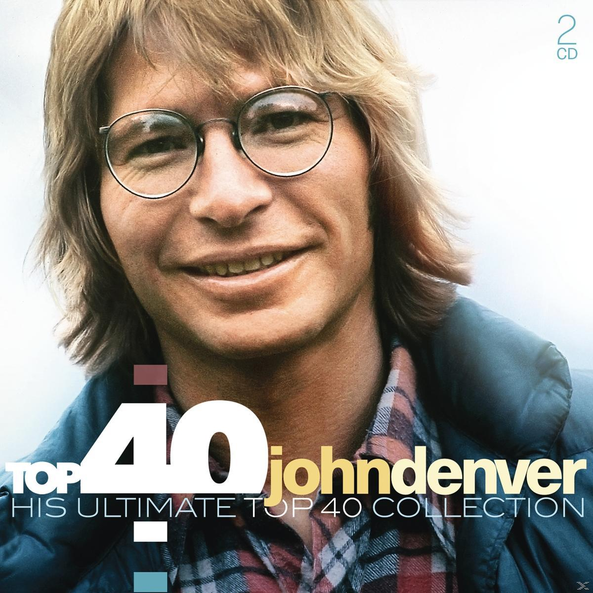 John Denver, lachend, met bril, op cd-hoes.