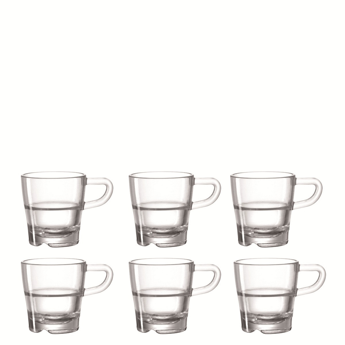 LEONARDO 024012 Senso 6-tlg. Espressotassen-Set Transparent