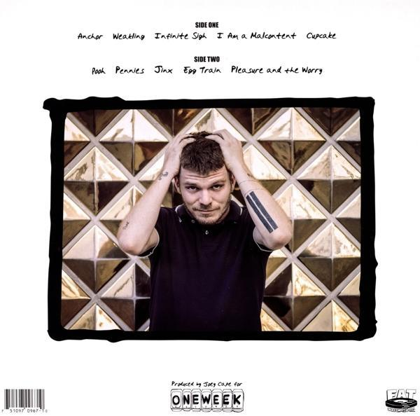 Albumcover mit einem Mann, der sich den Kopf hält. Text: One Week, Titelliste.
