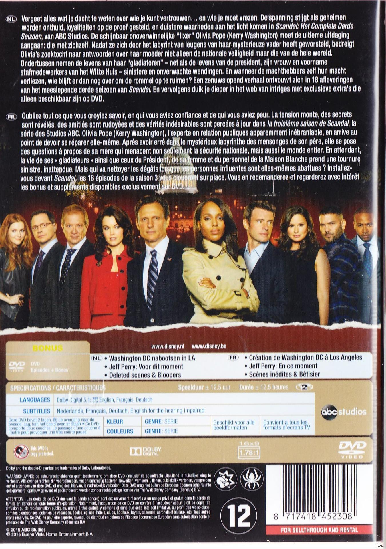 Scandal: Seizoen 3 - DVD