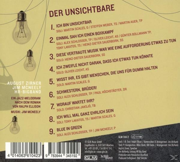August Zirner, Jim Mcneely, Hr-bigband - Der Unsichtbare  - (CD)