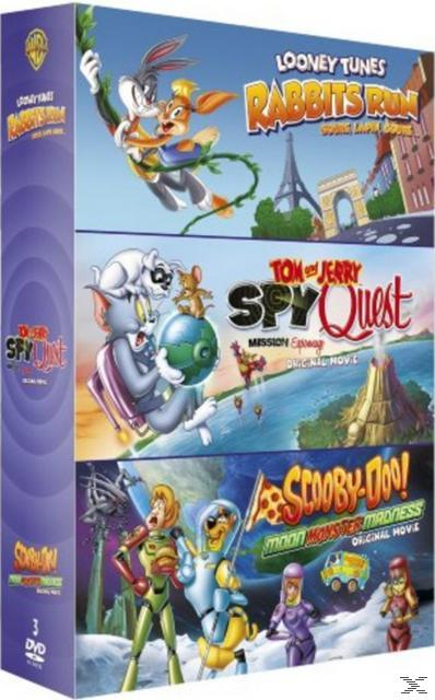 Coffret de DVD Looney Tunes, Tom & Jerry et Scooby Doo.