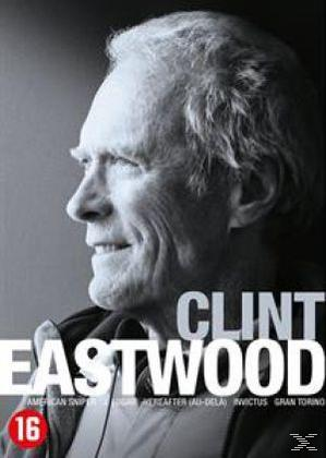 Clint Eastwood's afbeelding, een zwart-wit portret met een filmtitel.