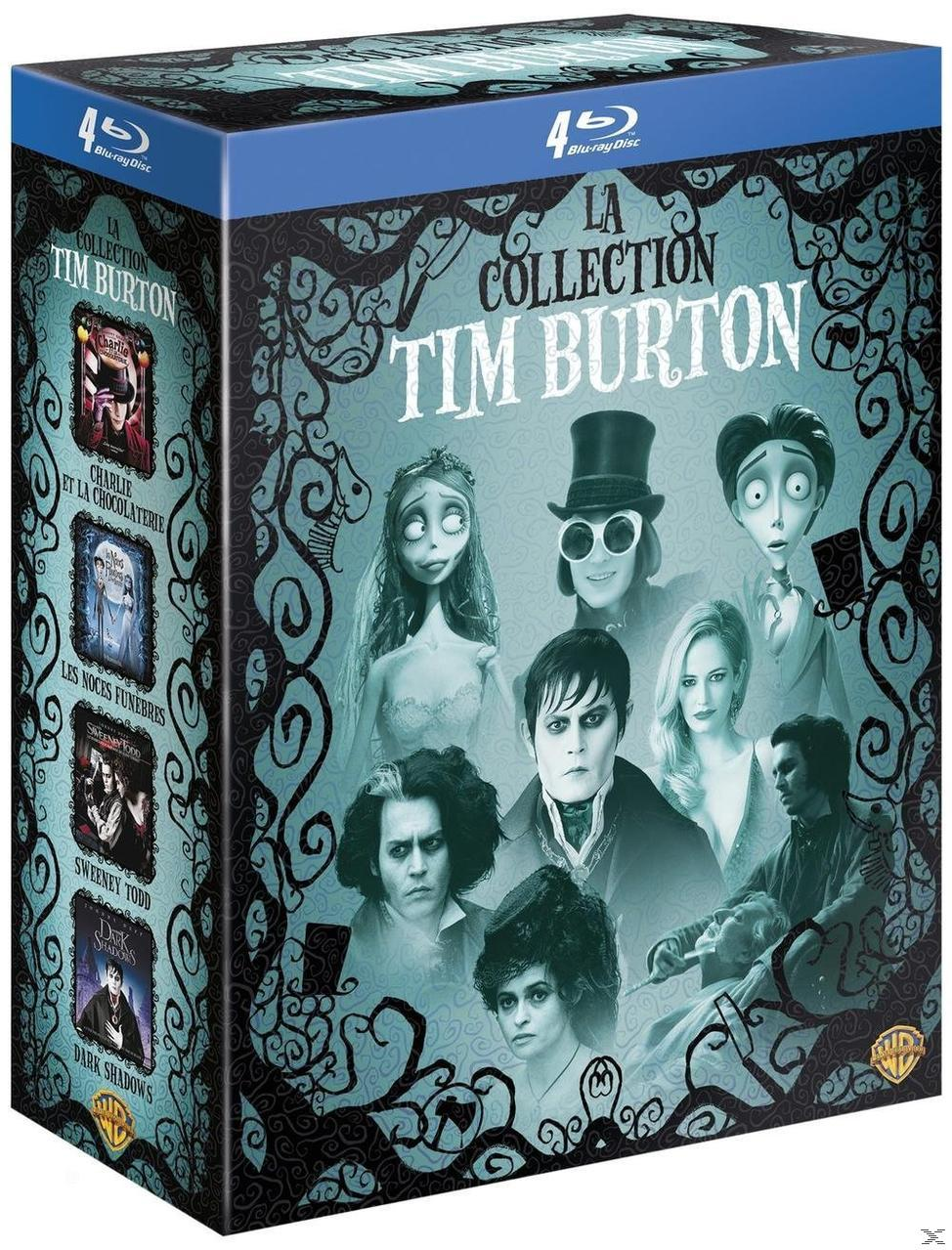 Coffret Blu-ray La Collection Tim Burton. Il présente une collection de couvertures de films de Tim Burton.