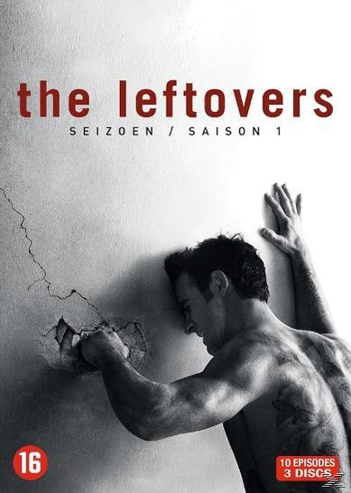 DVD cover: a man punching a wall, cracks around the hole, text: The Leftovers.