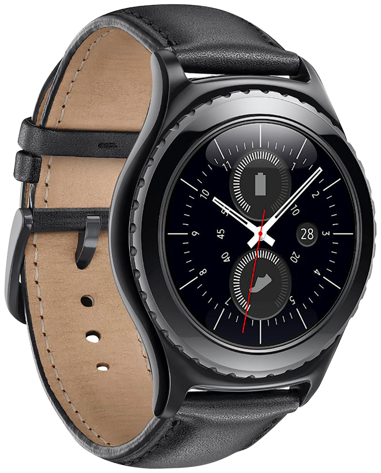 Smartwatch - Samsung Gear S2 Classic, 4GB, pantalla circular 1.2"  Super AMOLED, negro
