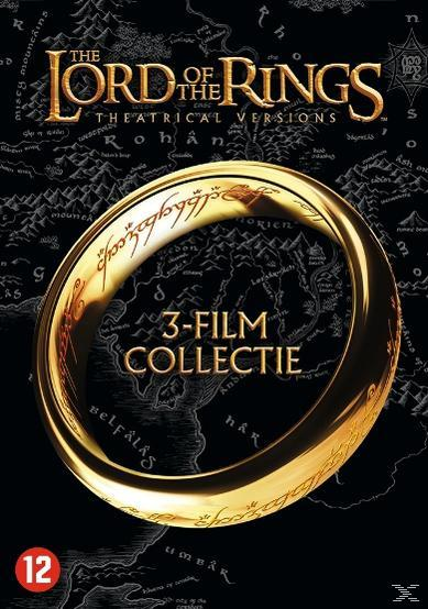 The Lord of the Rings DVD cover, featuring a golden ring and map background.