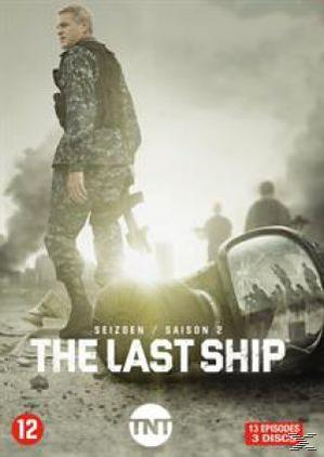 Jaquette DVD de 'The Last Ship' avec le titre et les informations de la saison 2. Scène de guerre.