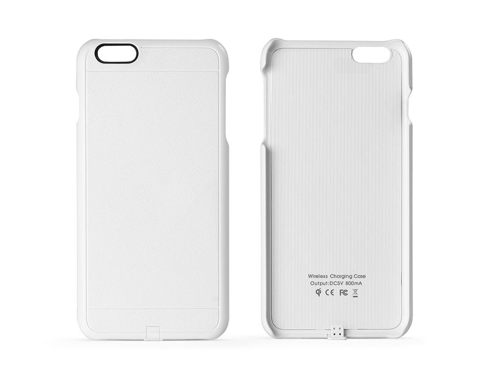 FLUXPORT iPhone 6 Plus/6S Plus Case Şarj Kılıfı Beyaz + Home Şarj + Car Şarj