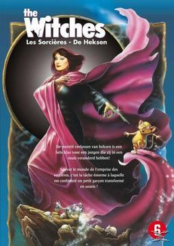 Filmcover. Een vrouw in cape met staf en muis in een blauwe cirkel, tekst in het Frans.