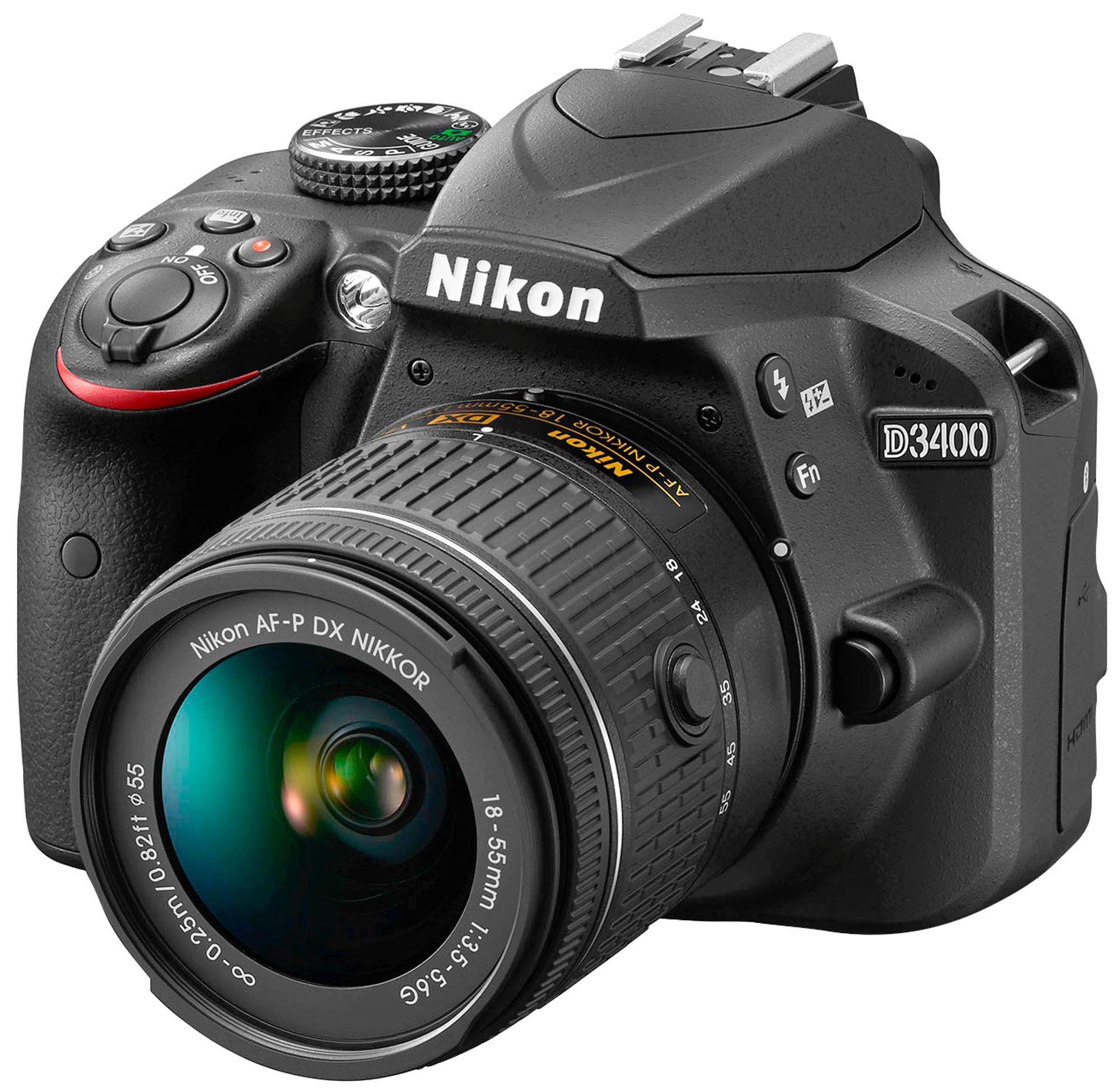 NIKON D3400 + AF-P 18-55 NON VR DSLR Fotoğraf Makinesi