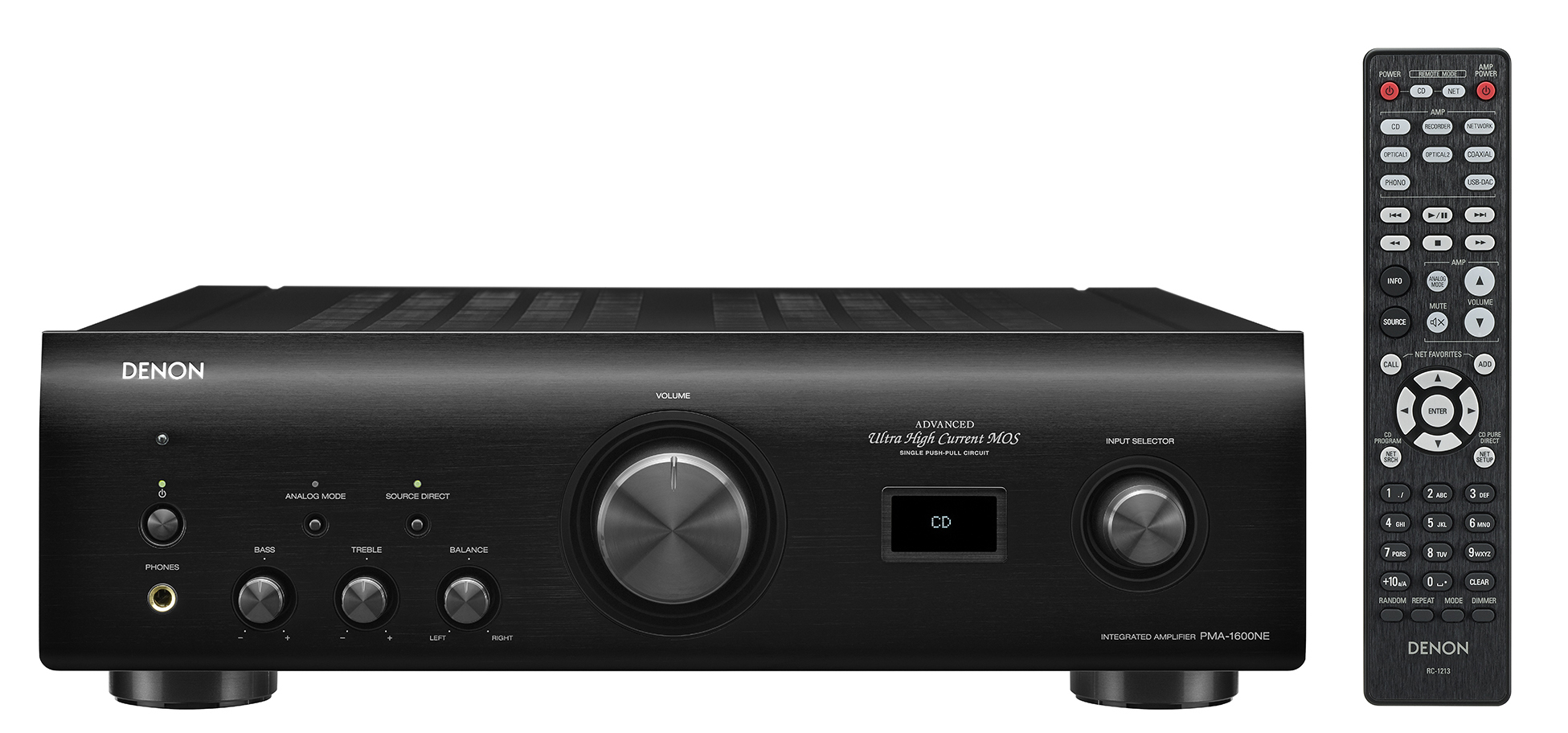 DENON PMA-1600NE Vollverstärker (2Kanäle, 140 Wattpro Kanal, Schwarz)