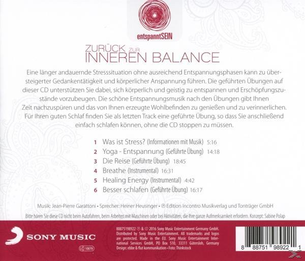 CD-Rückseite mit Text und Logo. Der Text listet Songs und weitere Details auf.