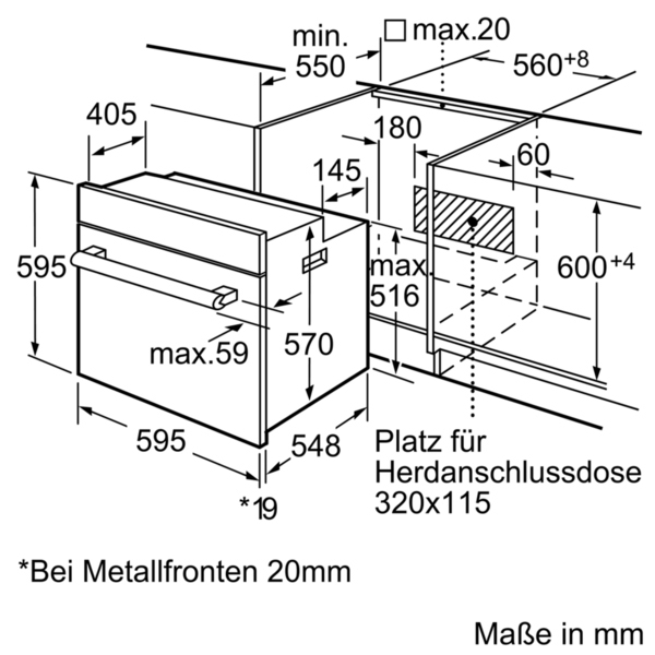 BOSCH HND25BI50 (HEA23B155+NUE645CB2E) Serie 6 (Backofen), Serie 4 (Kochfeld), Einbauherdset (Induktionskochfeld, A, 66 l)