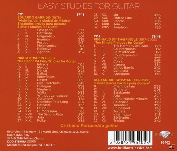 Porqueddu Cristiano - Easy Studies For Guitar Vol.1  - (CD)