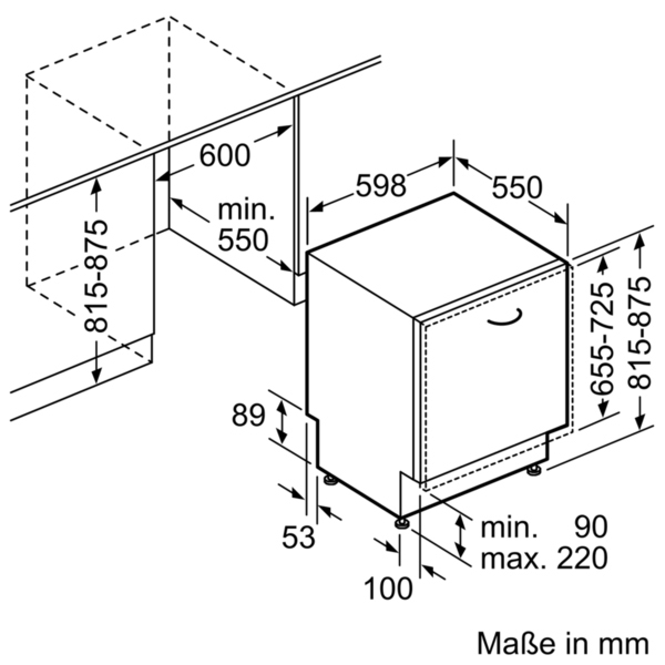 SIEMENS SN636X01KE Geschirrspüler (vollintegrierbar, 598 mm breit, 46 dB (A), E)