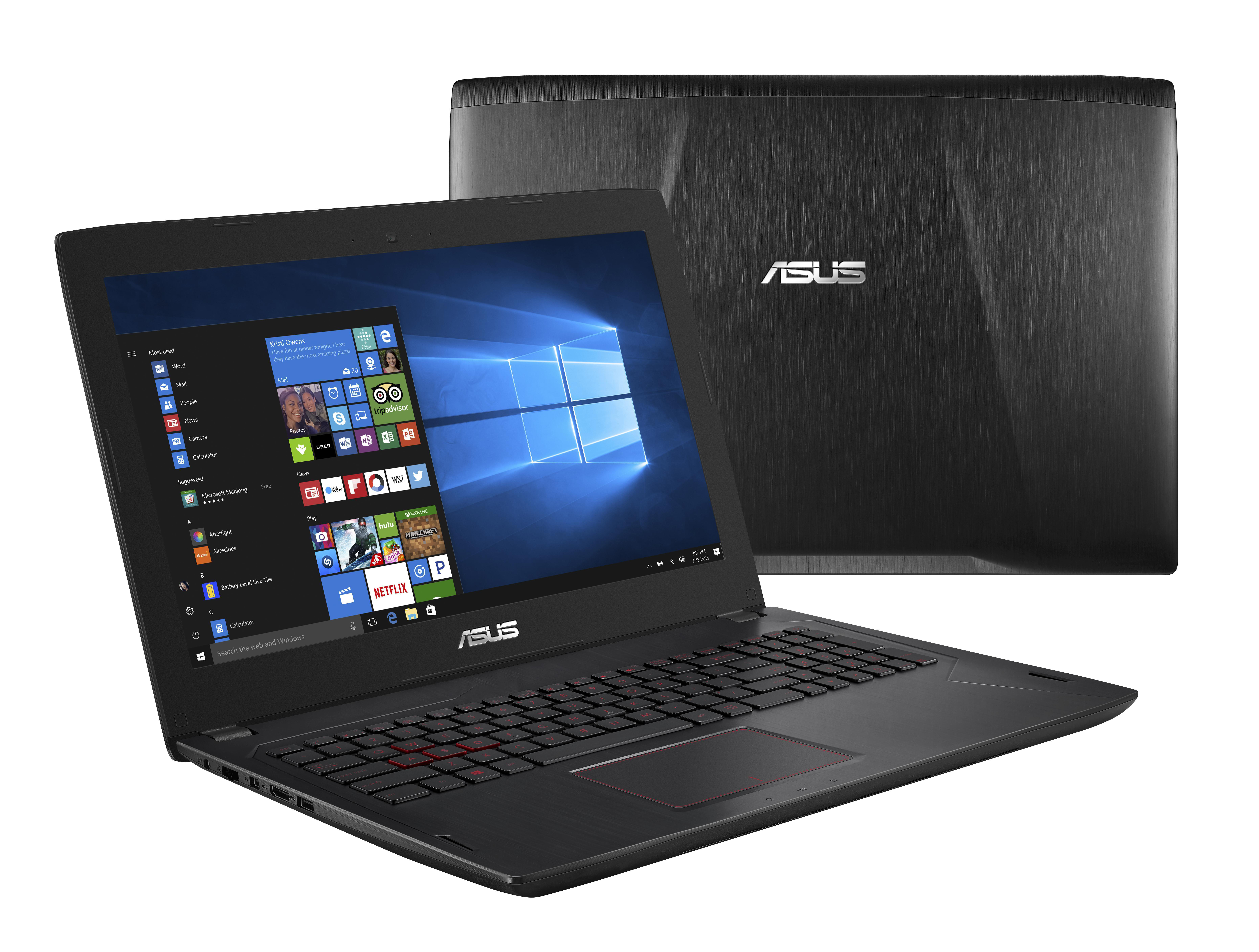 ASUS Gaming Notebook FX502VM-FY253T (90NB0DR5-M04300) Gaming-Notebook, 15,6 Zoll, Full-HD, Intel® Core™ i7-7700HQ Prozessor
(6M Cache, bis zu 3.80 GHz), 16 GB, 1000 GB HDD + 128 GB SSD
