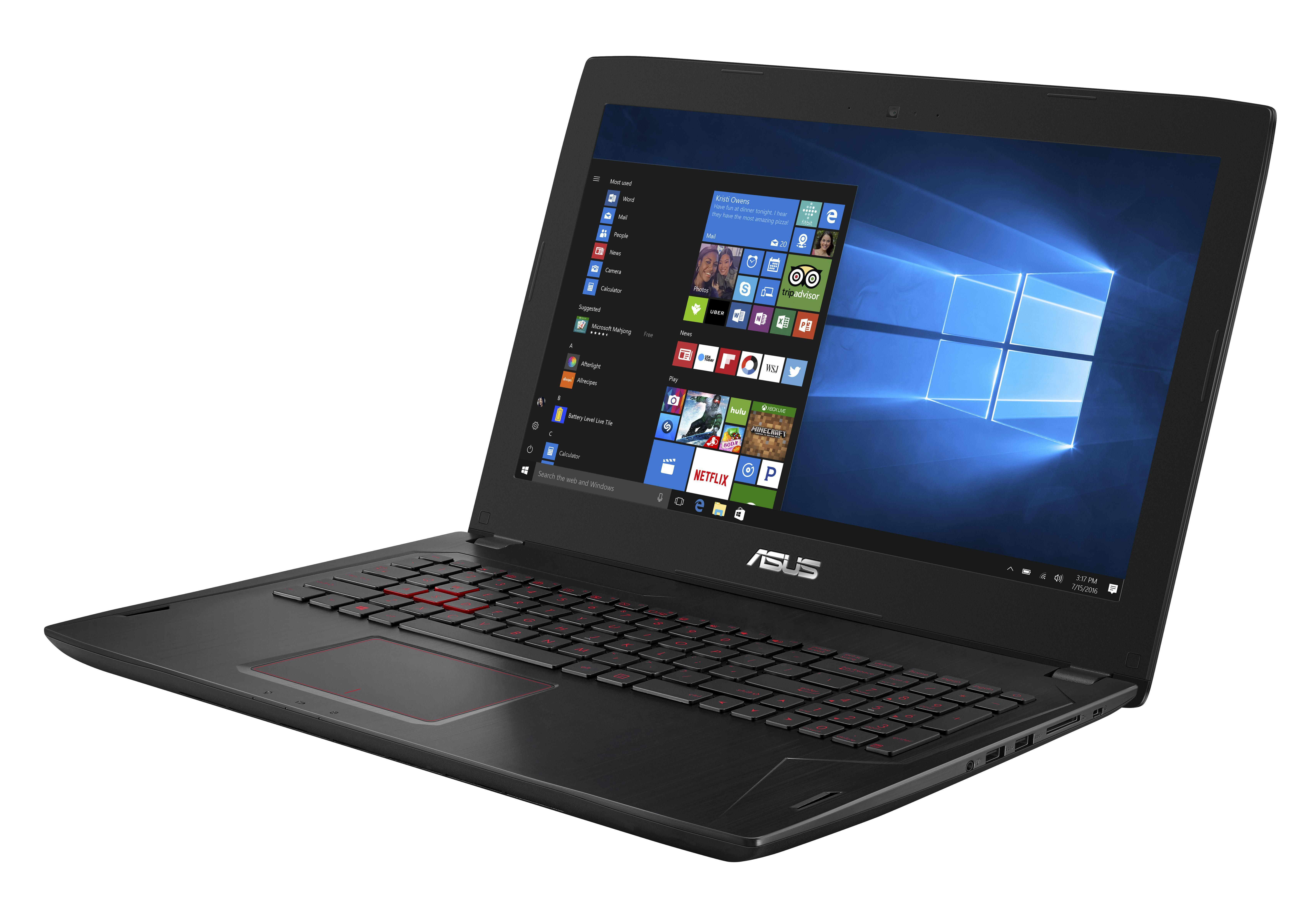 ASUS Gaming Notebook FX502VM-FY253T (90NB0DR5-M04300) Gaming-Notebook, 15,6 Zoll, Full-HD, Intel® Core™ i7-7700HQ Prozessor
(6M Cache, bis zu 3.80 GHz), 16 GB, 1000 GB HDD + 128 GB SSD