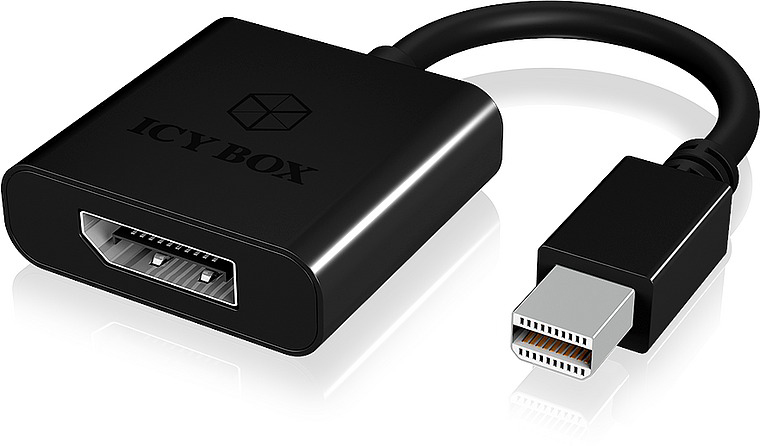 RAIDSONIC IB-AC540 Mini-DisplayPort auf DisplayPort Typ A Adapter , Schwarz