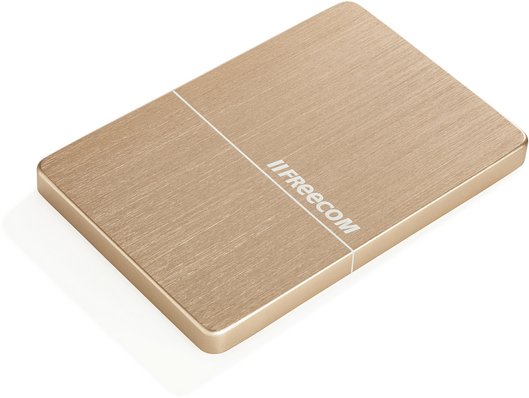 FREECOM 56382 Festplatte, 2 TB HDD, 2,5 Zoll, extern, Gold