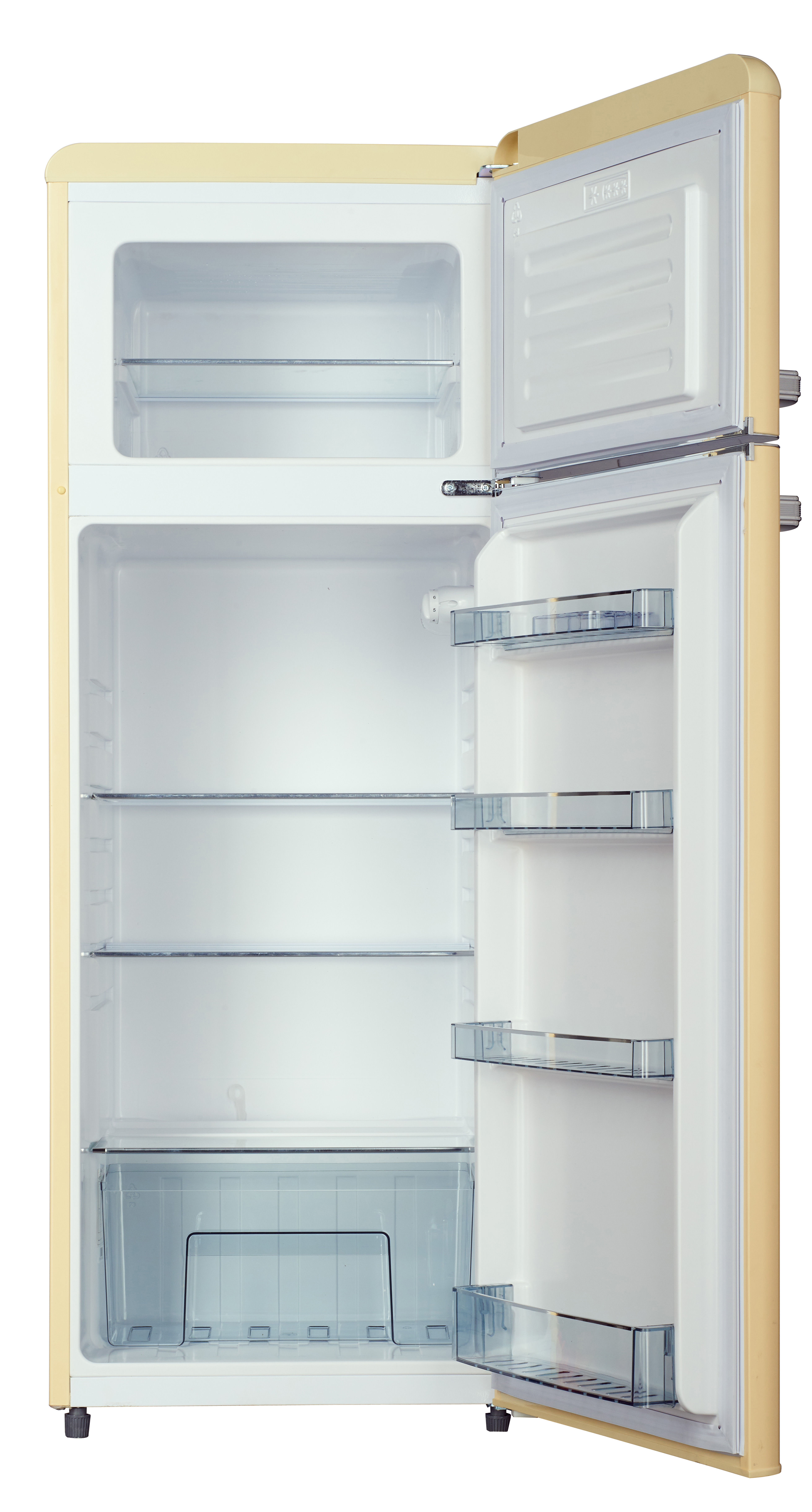 RESPEKTA KG 146 Retro A++ Kühlgefrierkombination (E, 211 l, 1456 mm hoch, Creme)