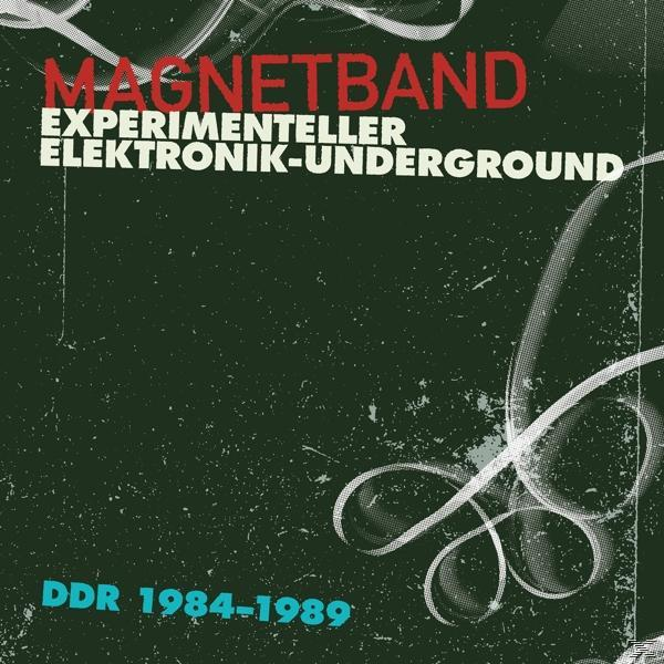 Albumcover in Dunkelgrün mit weißer Schrift. Der Text lautet 'MAGNETBAND' und 'DDR 1984-1989'.