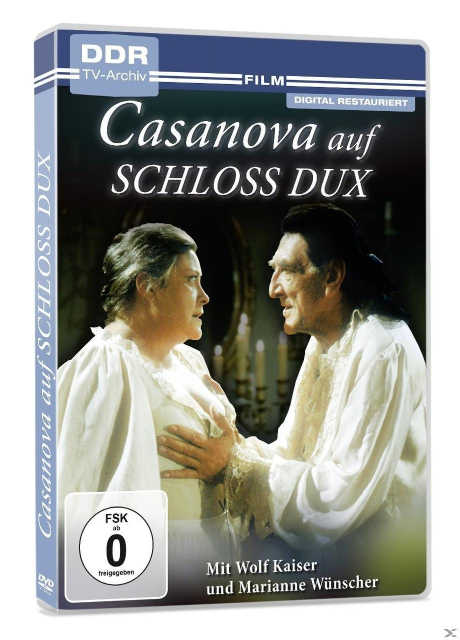 DVD-Cover für Casanova auf Schloss Dux, mit zwei Personen und Text auf dem Cover.