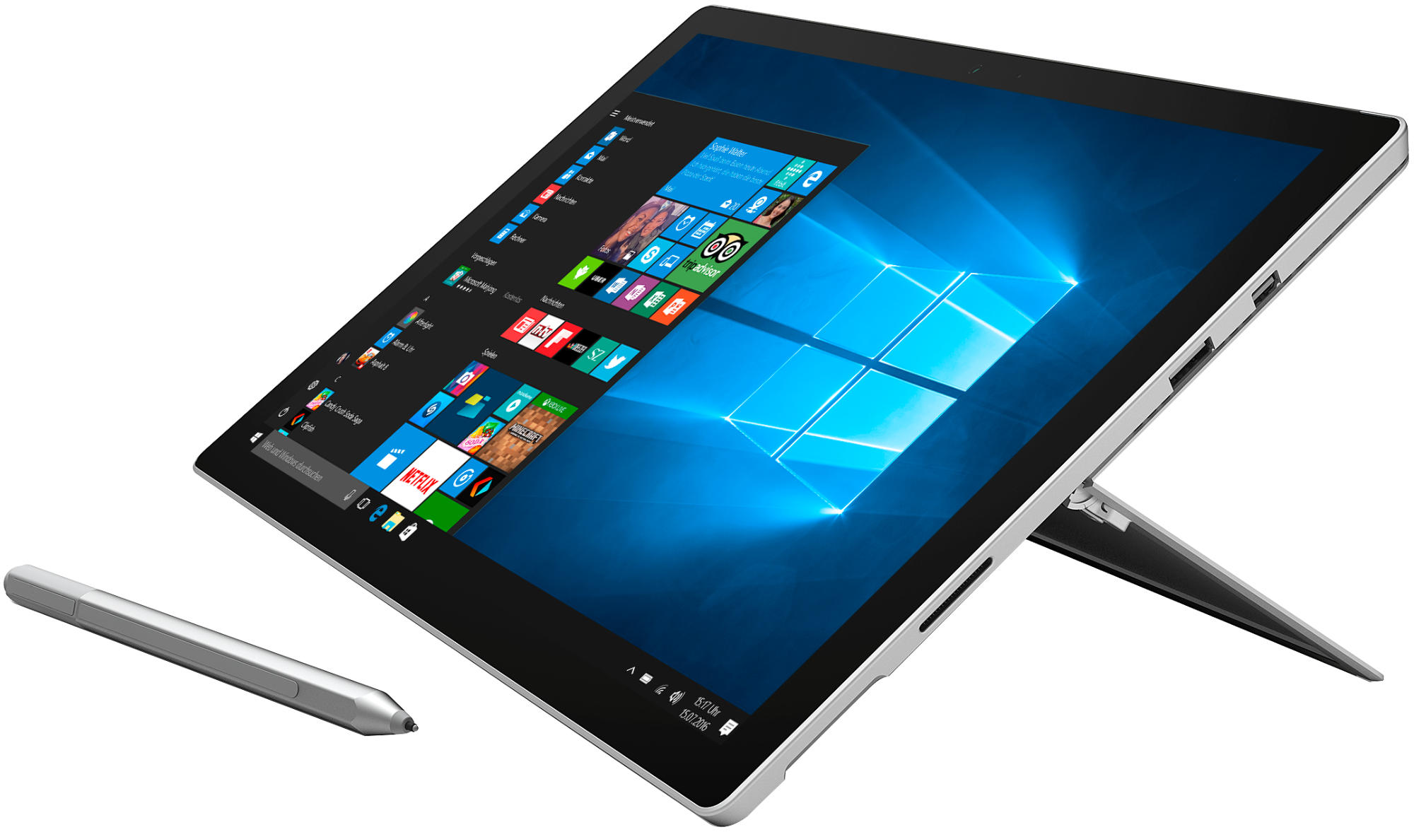 MICROSOFT Surface Pro 4 - inkl. Surface Pro 4 Type Cover - 12,3 Zoll - Intel® Core™ m3 m3-6Y30 - 4 GB - 128 GB - Intel® HD 515 - Windows 10 Pro (64 Bit)