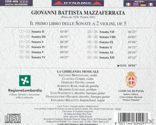 Ein CD-Cover mit dem Namen eines Musikstücks, einer Liste der Sonaten und Namen.