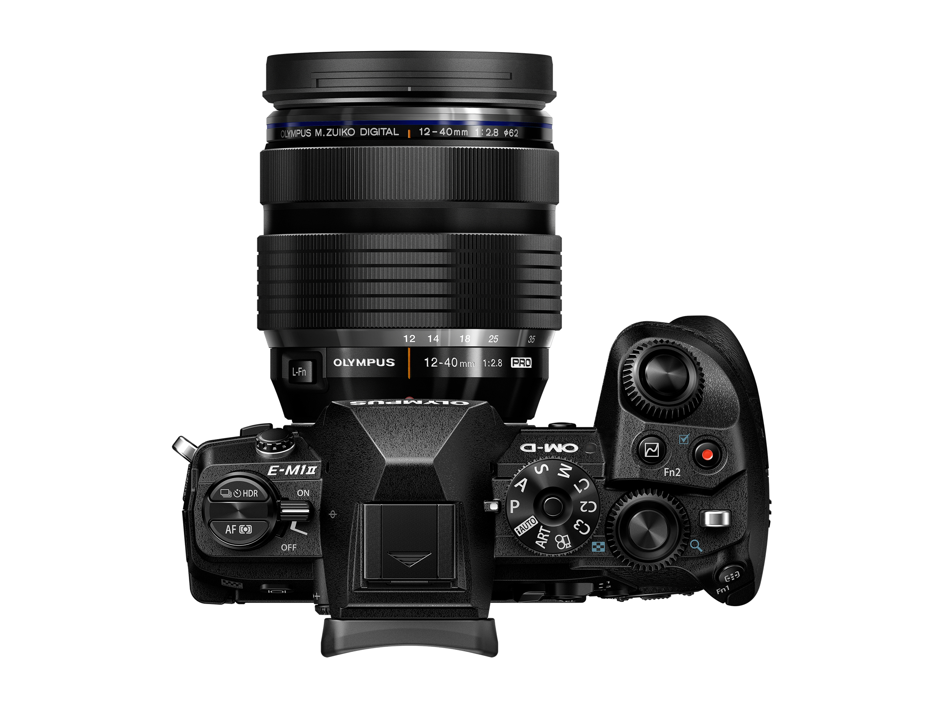 OLYMPUS OM-D E-M1 Mark II Systemkamera mit Objektiv 12-40 mm, 7,6 cm Display Touchscreen, WLAN