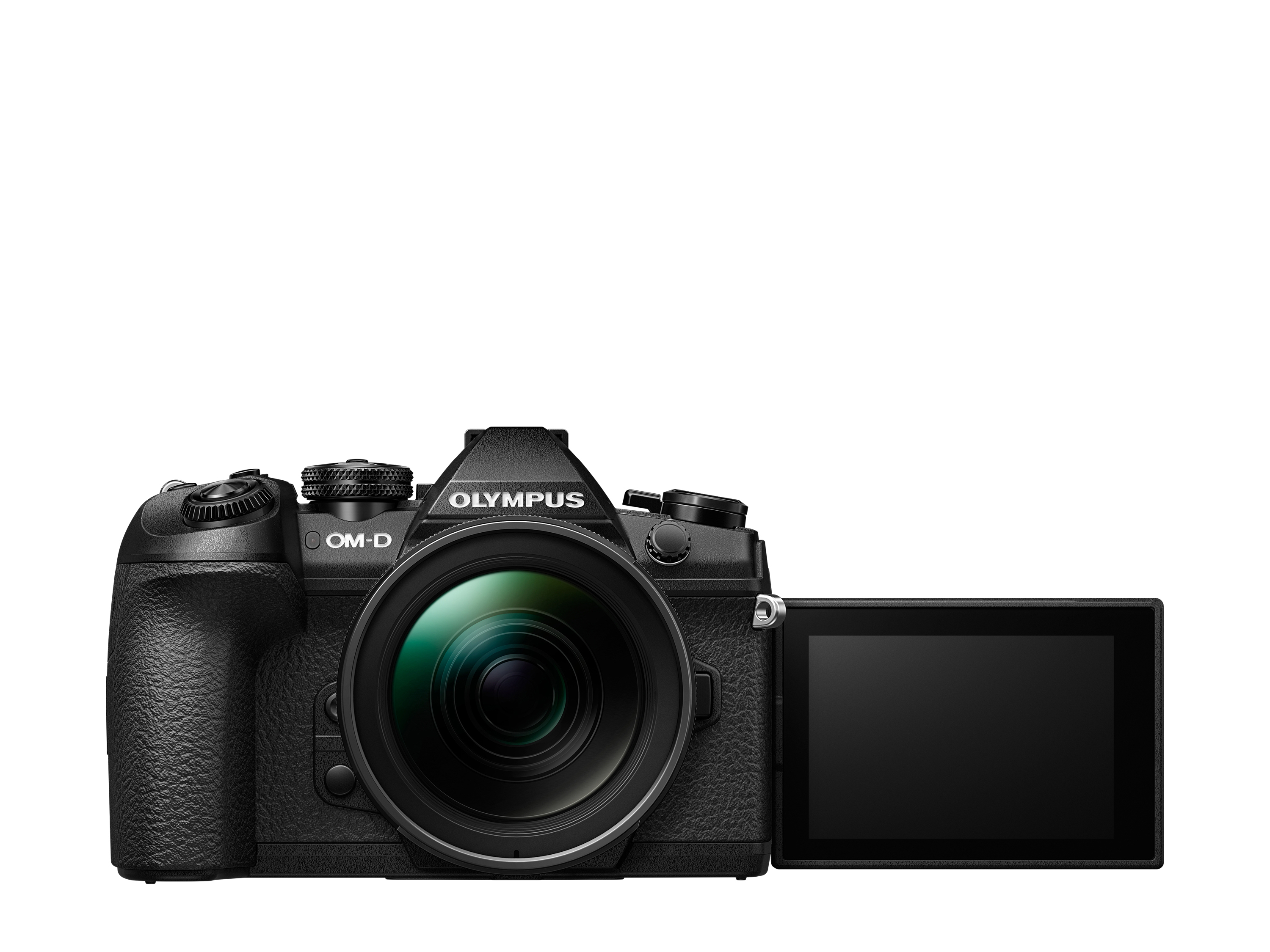 OLYMPUS OM-D E-M1 Mark II Systemkamera mit Objektiv 12-40 mm, 7,6 cm Display Touchscreen, WLAN