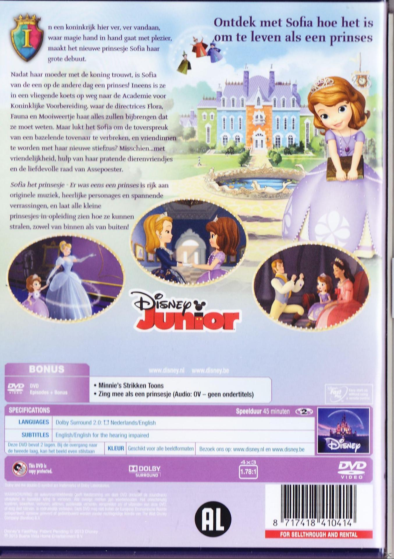 DVD cover for Disney Junior's Sofia the First. Features characters and a castle illustration.