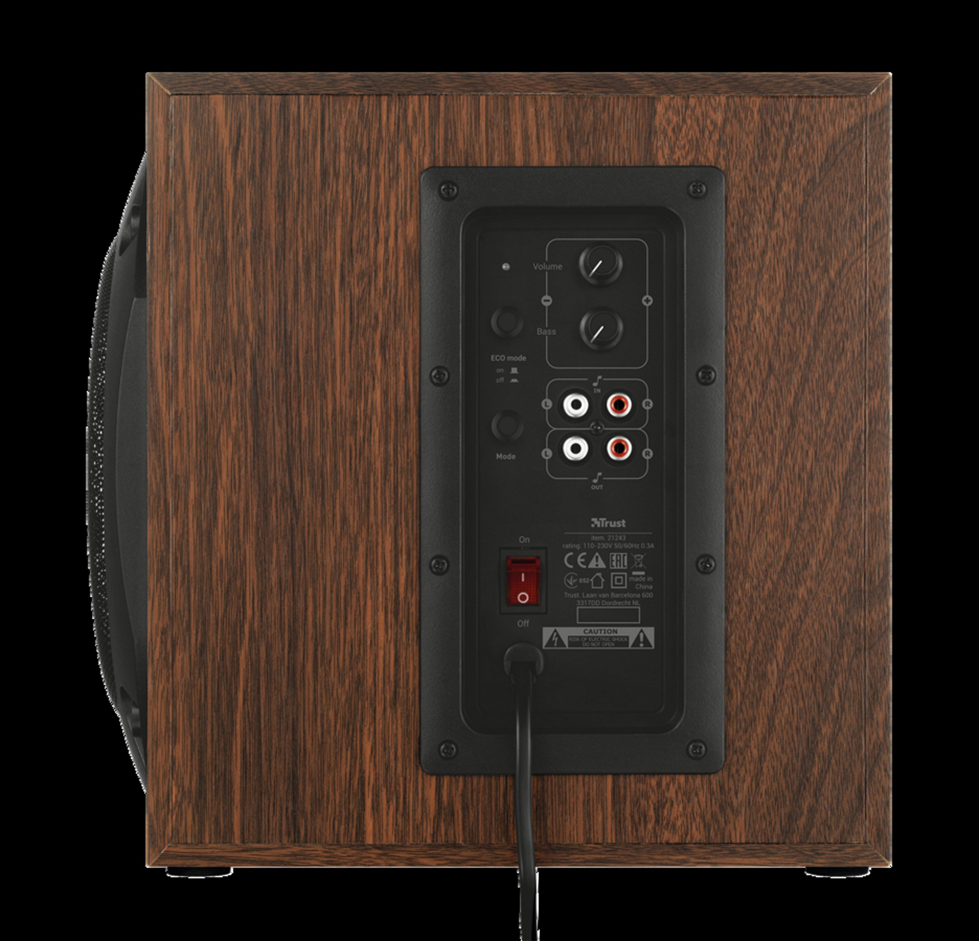 TRUST Vigor 2.1  Bluetooth-Lautsprecherset (Aktiv, Braun