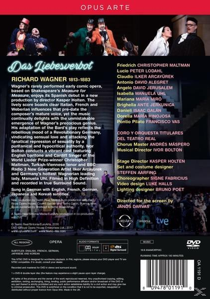 Chorus & Orchestra Of The Teatro Real, Christopher Maltman, Peter Lodahl, Ilker Arcayürek, David Algeret, David Jerusalem - Das Liebesverbot  - (DVD)