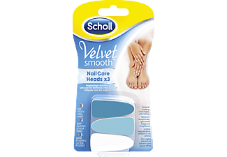 SCHOLL Scholl Velvet Smooth Têtes - Rouleaux de remplissage pour démaquillant cornéen (Bleu/Blanc)