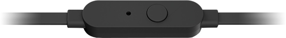 Module de contrôle rectangulaire noir avec un bouton et un petit trou sur un câble noir.