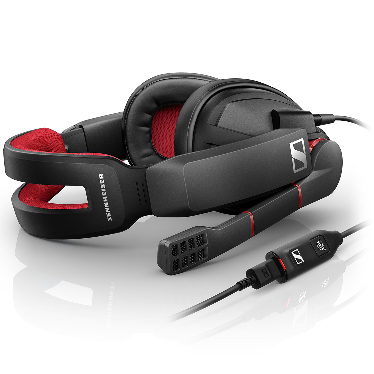 SENNHEISER GSP 350, Over-ear Gaming Headset Schwarz/Rot